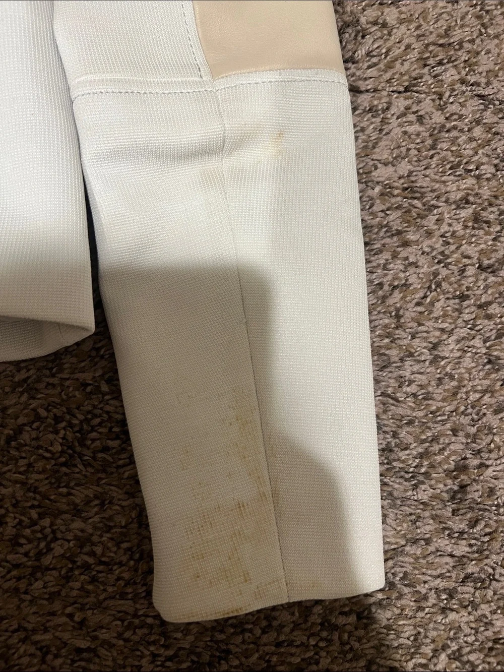 Helmut Lang Two-Tone Cream & White Leather Jacket